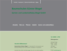 Tablet Screenshot of biegel.de